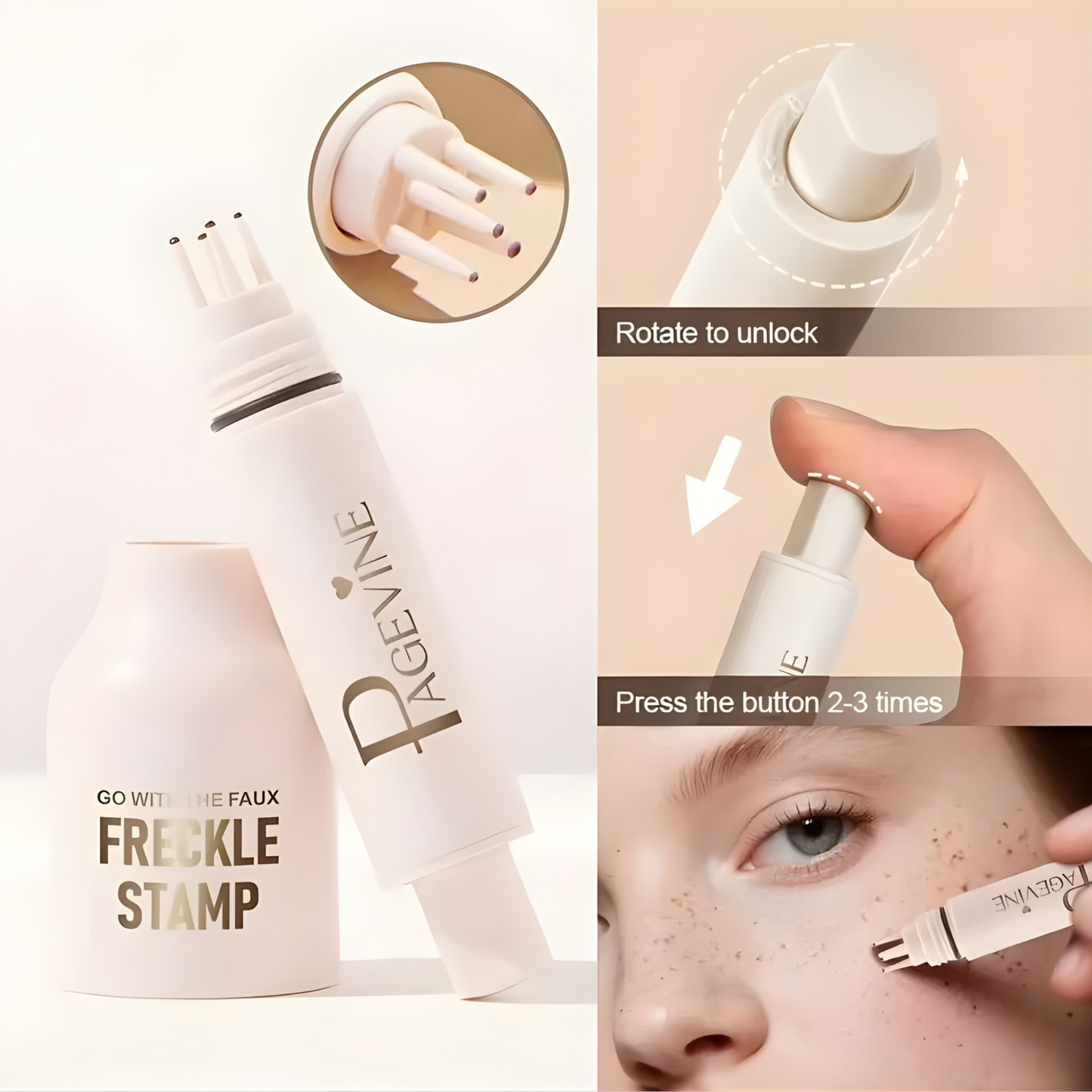 Sello de Pecas Natural 5-en-1