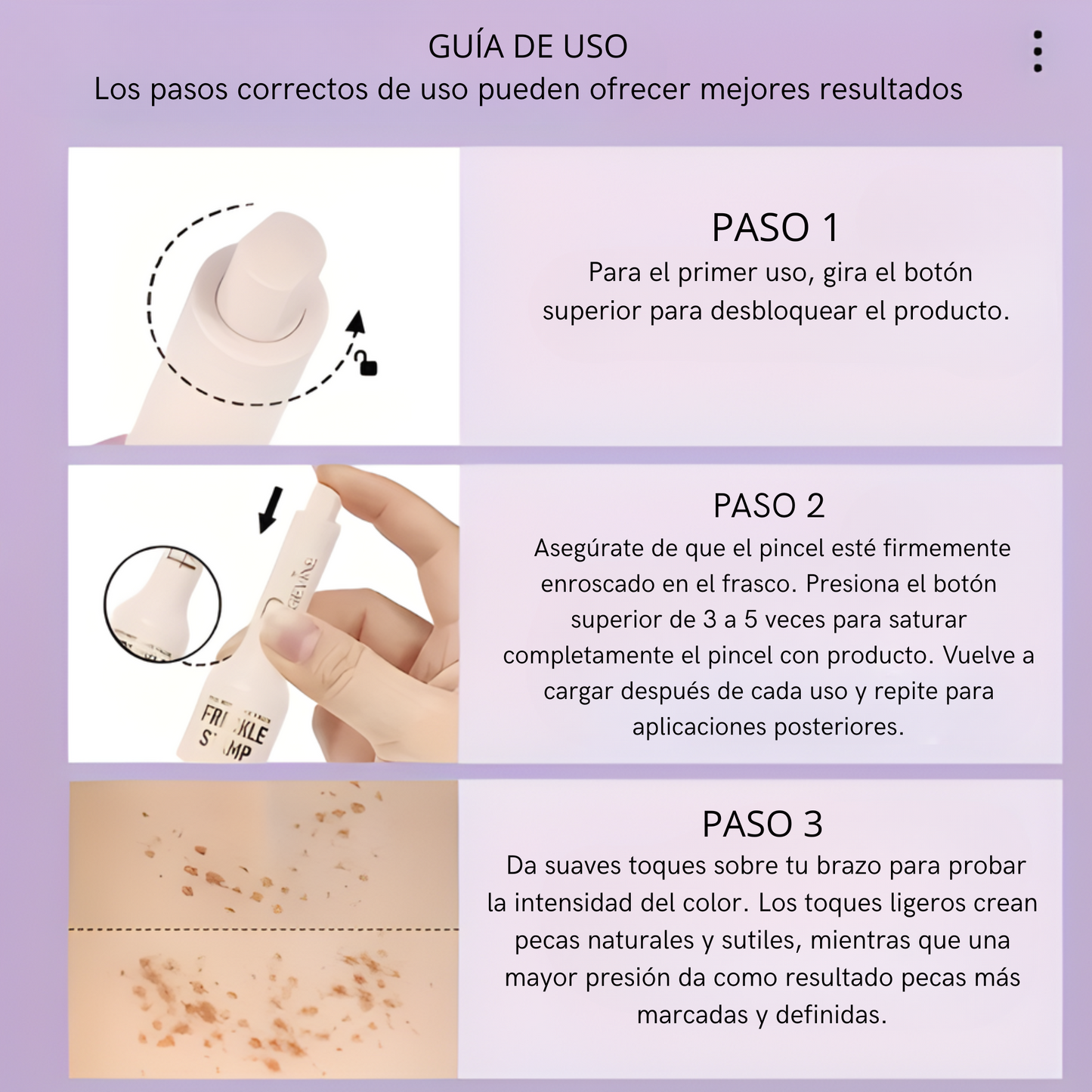 Sello de Pecas Natural 5-en-1